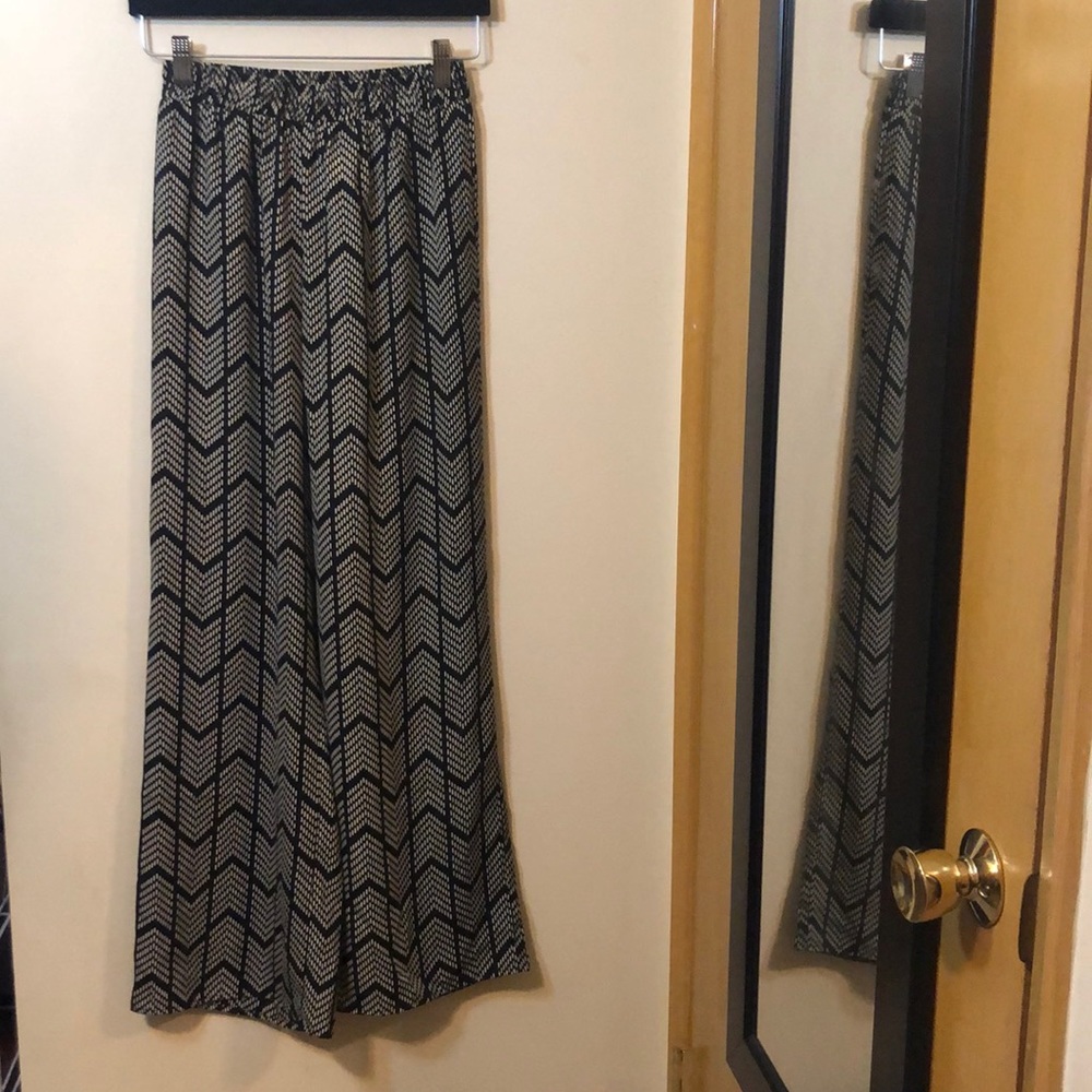 Black Print Elephant Pants